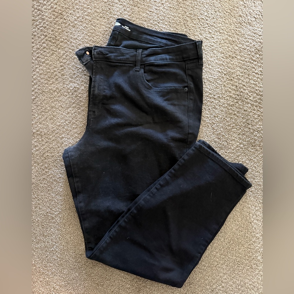 Old Navy Women’s Black Jeans Power Slim Straight